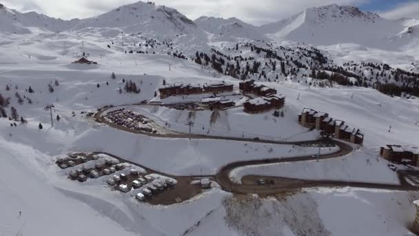 Vista Aérea Estación Esquí Plagne — Vídeos de Stock