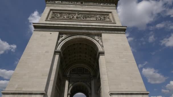 Versierde Arcades Arc Triomphe — Stockvideo