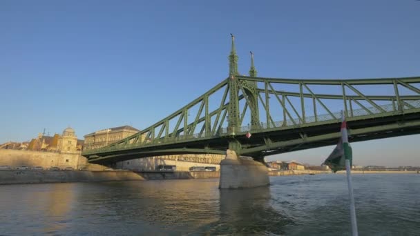 Puente Libertad Budapest — Vídeo de stock