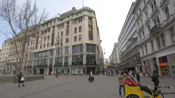 Magasins Magasins Vrsmarty Square Budapest Hongrie — Video