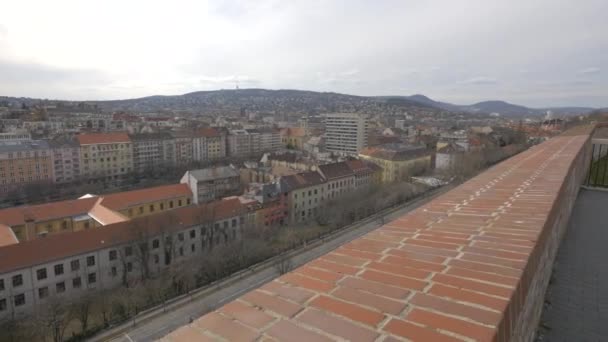 Budapest Paysage Urbain Par Une Journée Nuageuse — Video