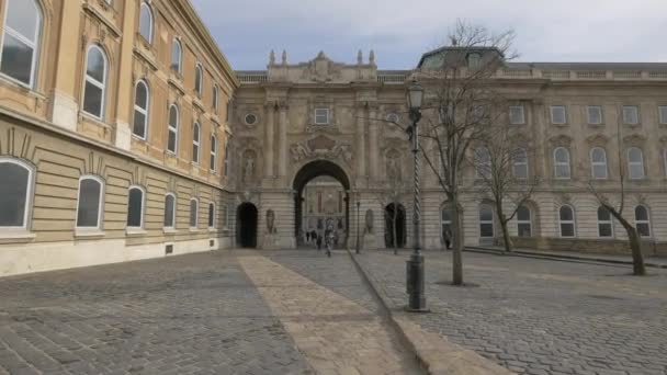 Královské Hradní Nádvoří Budapešti — Stock video