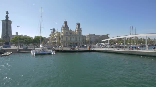 バルセロナの港 — ストック動画