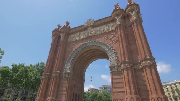 バルセロナの凱旋門 — ストック動画