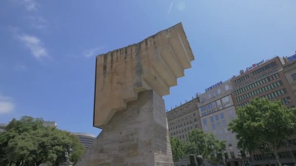 Pomnik Francesca Macii Barcelonie — Wideo stockowe