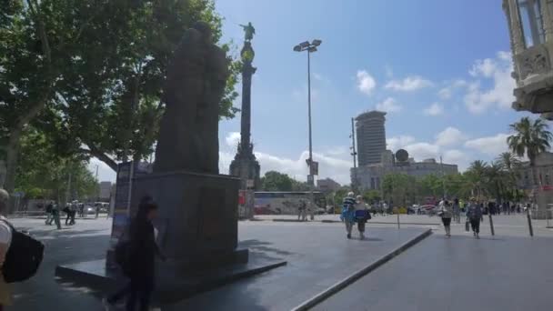 Monumento Colombo Barcellona — Video Stock