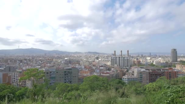 Panoramatický Výhled Barcelonu — Stock video