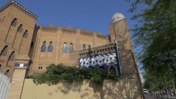 Monumental Сине Белыми Картинами Барселоне — стоковое видео