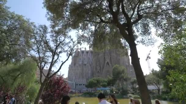 Iglesia Sagrada Familia Barcelona — Vídeos de Stock