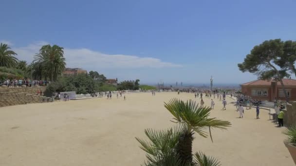 Parque Güell Barcelona Concepto Viaje — Vídeo de stock