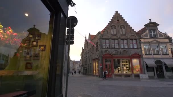 Marktplatz Brügge Reisekonzept — Stockvideo