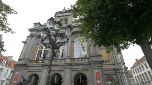 Das Stadttheater Von Brügge — Stockvideo