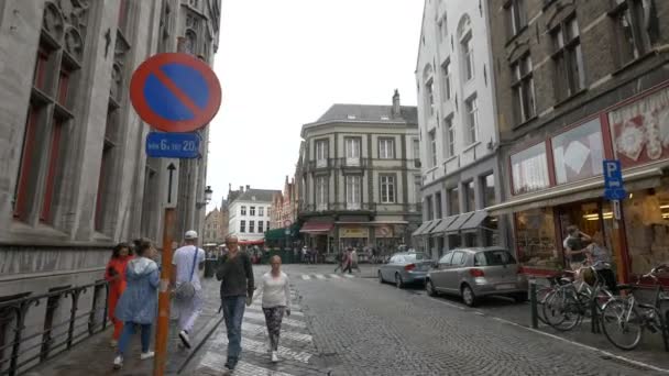 Philipstockstraat Bruges Conceito Viagem — Vídeo de Stock