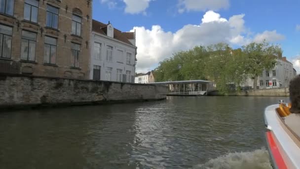 Dijver Kanalı Nda Turistli Tekneler — Stok video