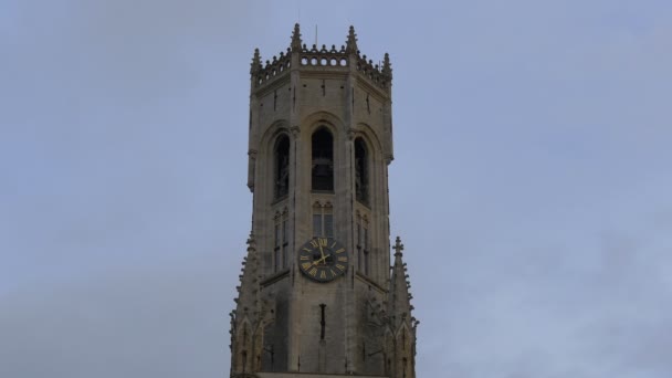 Parte Superior Del Campanario Brujas — Vídeos de Stock