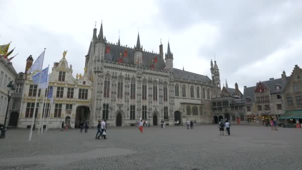 Burg Square Bruges — Stock Video