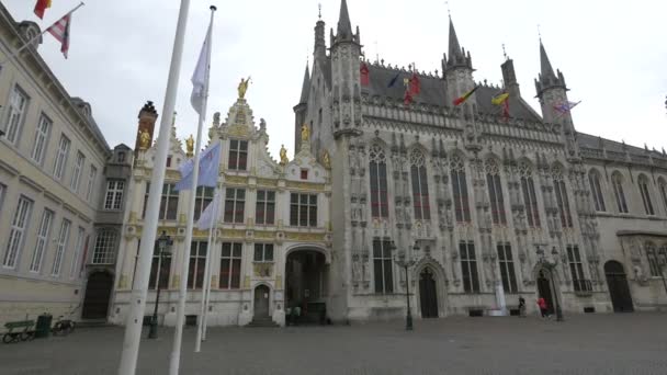 Palace Liberty City Hall Bruges — 图库视频影像