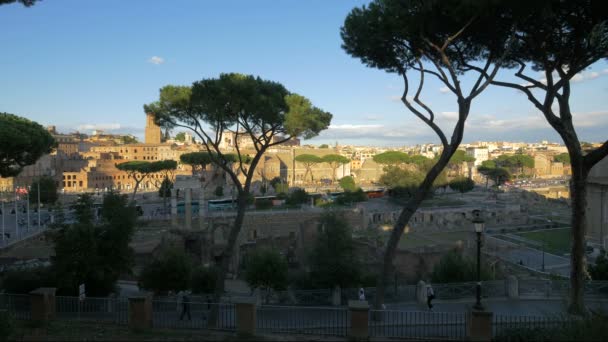 Rovine Del Foro Traiano Roma — Video Stock