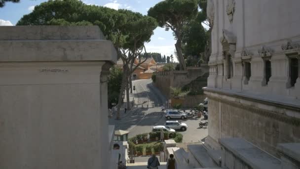 Φόρουμ Του Καίσαρα Και Της Dei Fori Imperiali — Αρχείο Βίντεο