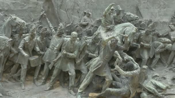 Bas Relief Representing Battle Scene — 图库视频影像
