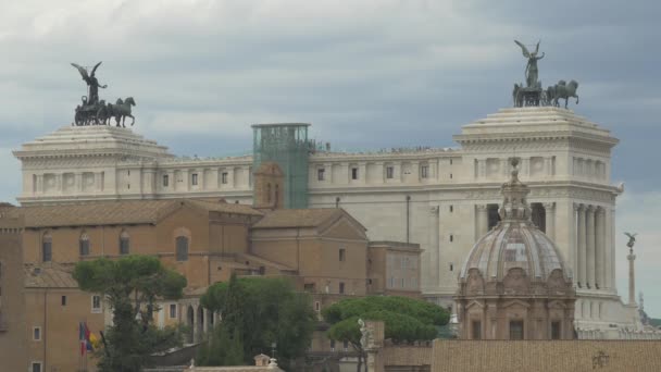 Palazzo Senatorio Rom Italien — Stockvideo