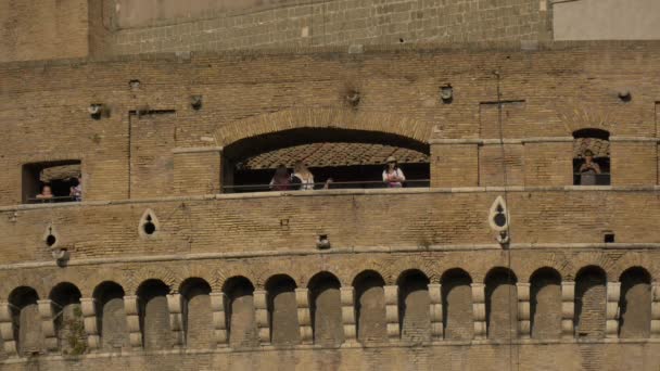 Turistas Tomando Fotos Castel Sant Angelo — Vídeos de Stock