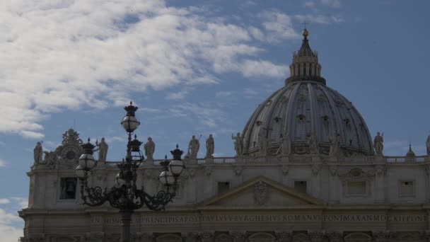 Basílica San Pedro Cúpula Vaticano — Vídeo de stock
