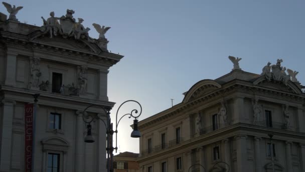 Vista Esculturas Edificios — Vídeos de Stock