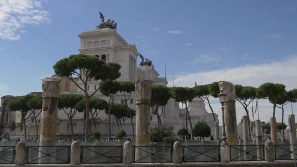 Památník Altare Della Patria Římě — Stock video