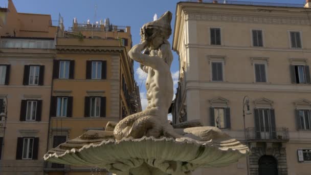 Fontana Del Tritone Yandan Görünüyor — Stok video