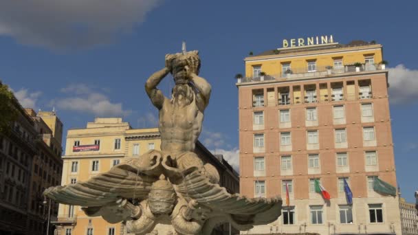 Fontana Del Tritone Rzymie — Wideo stockowe