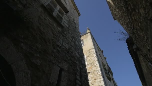 Vista Baixo Ângulo Edifícios Pedra — Vídeo de Stock