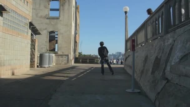 Touristes Visitant Alcatraz États Unis Amérique — Video