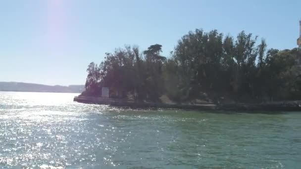 Aan Kust Van Het Eiland Alcatraz — Stockvideo