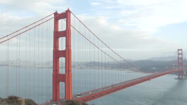 Marinuddarna Och Golden Gate Bron — Stockvideo