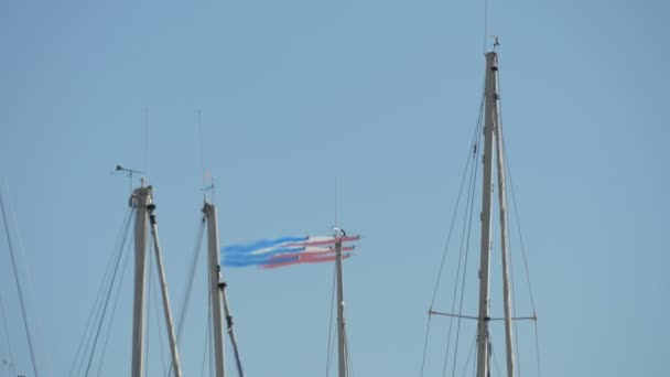 Air Show Boat Masts — Stock Video