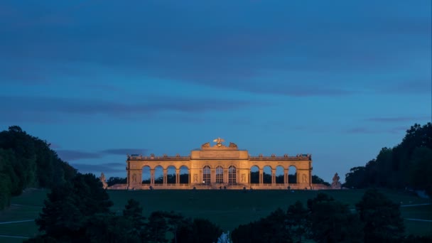 Timelapse Της Gloriette Σούρουπο — Αρχείο Βίντεο