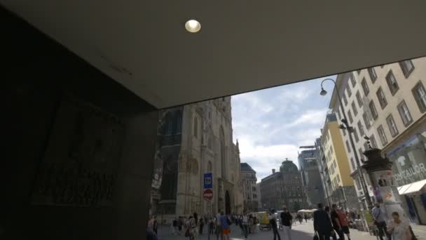 Passageway Stephansplatz Vienna — Stock Video