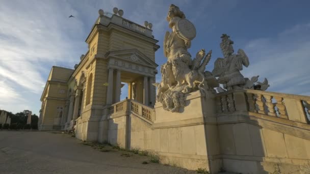 Gloriette Denkmal Schloss Schnbrunn Wien Österreich — Stockvideo