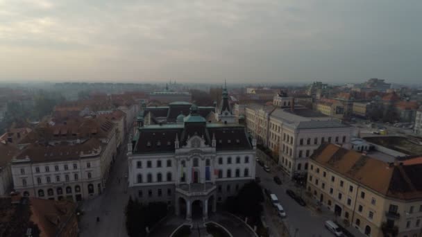 Aerial View Ljubljana University — Stock Video