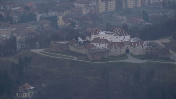 Высокий Угол Брасовской Крепости — стоковое видео