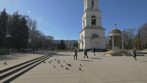 Iglesia Ortodoxa Parque Chisinau — Vídeos de Stock