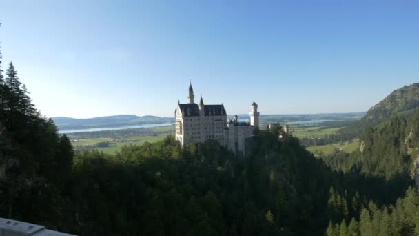 Castello Neuschwanstein Visto Lontano — Video Stock