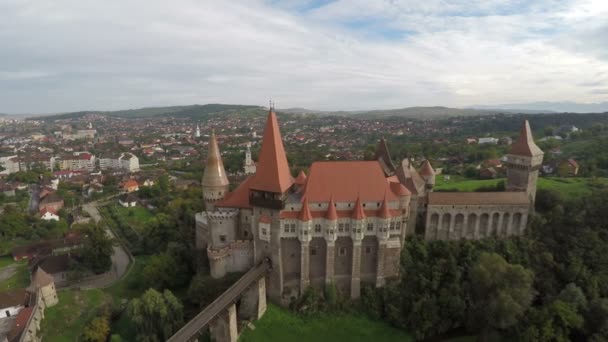 高文城堡的空中景观 — 图库视频影像