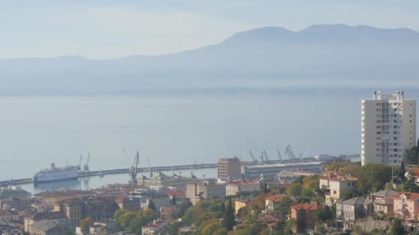 Coast Rijeka Croatia — Stock Video