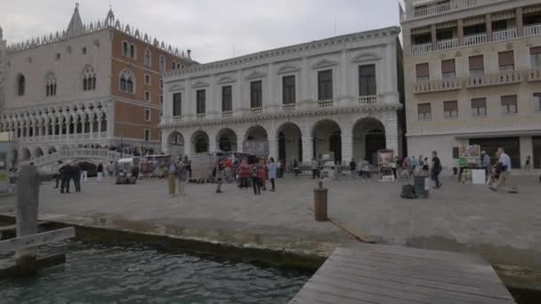 Riva Degli Schiavoni和Palazzo Ducale — 图库视频影像