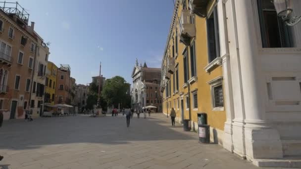 Campo Santo Stefano Την Chiesa San Vidal — Αρχείο Βίντεο