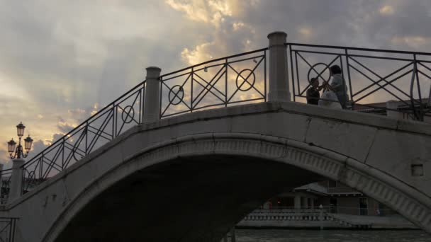 Ponte Veneziano Sera — Video Stock