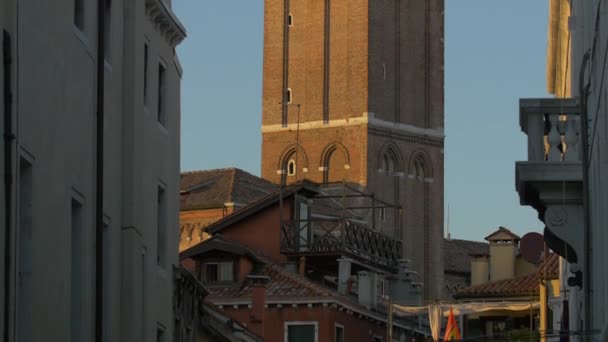 Basilika Dei Frari Tornet — Stockvideo