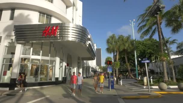 Lincoln Road Mall Miami Beach Ηνωμένες Πολιτείες Της Αμερικής — Αρχείο Βίντεο